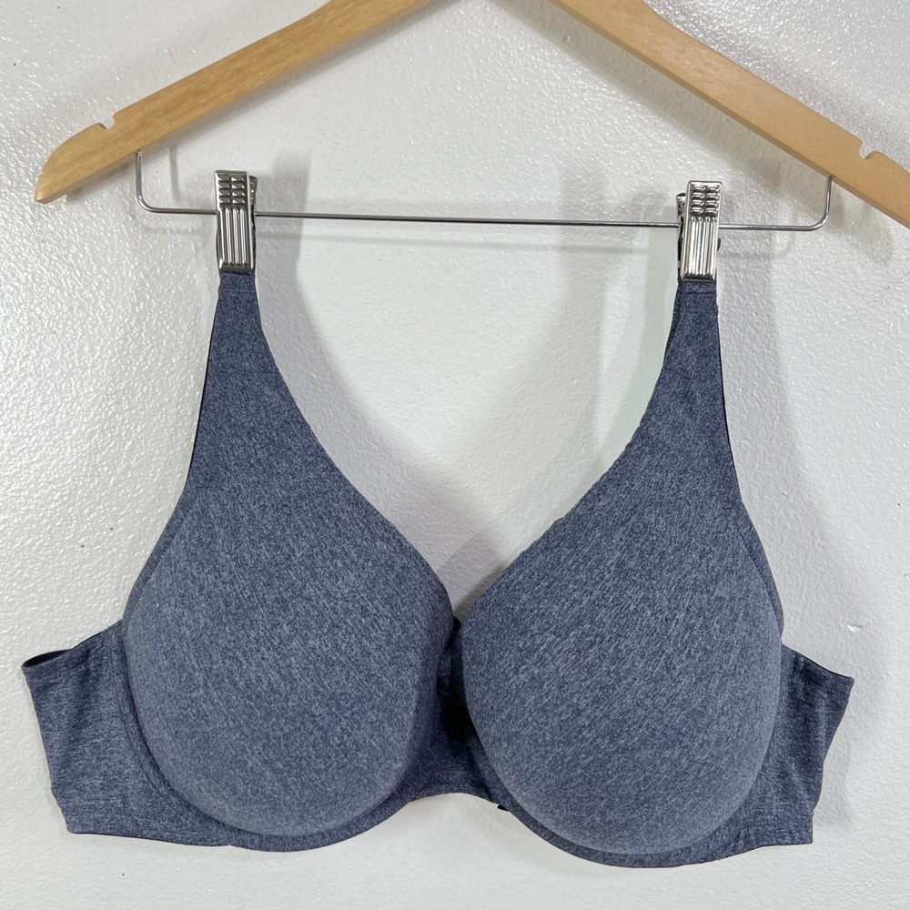 Torrid Curve 44D Blue Heather Bra Plus Size Back‎ Smoothing Everyday Comfort